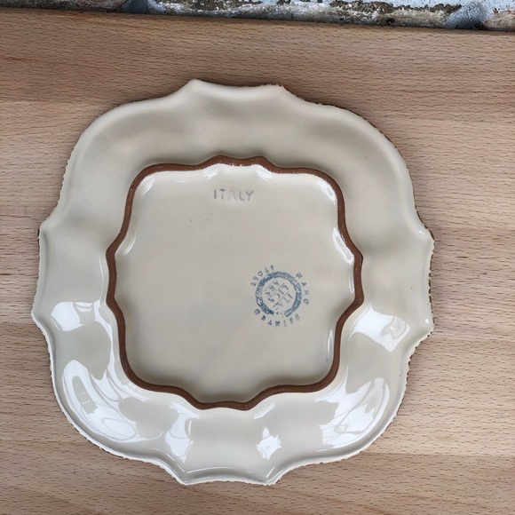 Vintage Italica Ars Italy Pottery Signed Lazzaro Serving Plate/ Vanity Accents - Picture 7 of 12
